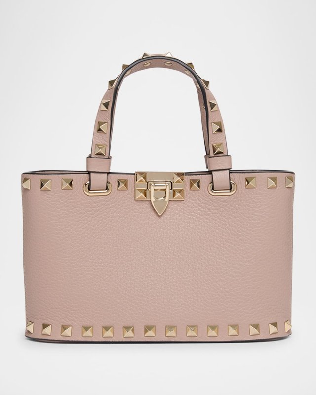 Mini Rockstud Leather Tote Bag